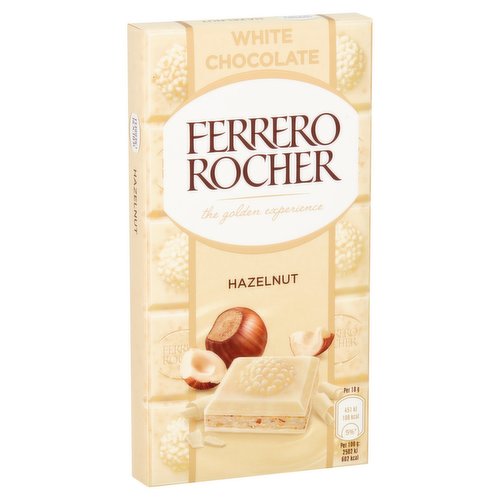 Ferrero Rocher White Chocolate With Hazelnut Bar 90g (Imported)