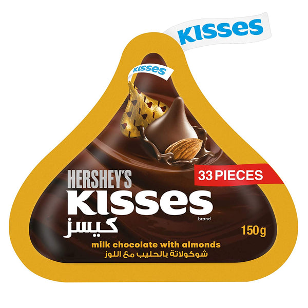 Buy Hersheys kisses milk chocolate with almonds online in india. Buy all types of imported chocolates, imported chocolate, imported candy, imported candies, foreign chocolate, foreign chocolates, foreign snacks, foreign biscuites, foreign cookies, international chocolates, international snacks, imported cooikes, imported biscuits, imported cold drinks, imported drinks, dry fruits, dates, honey, spread, imported chips, imported wafers, imported marshmallow near you on https://www.chocoliz.com/ 