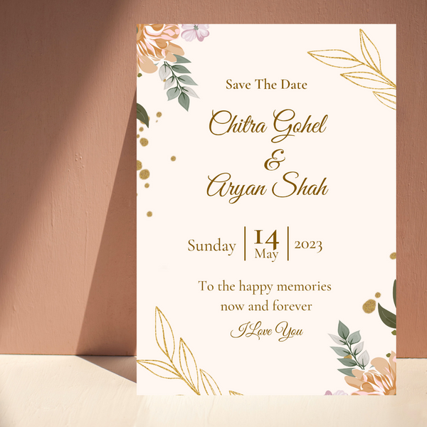 Save the date card - couple cards | wedding card | engagement card