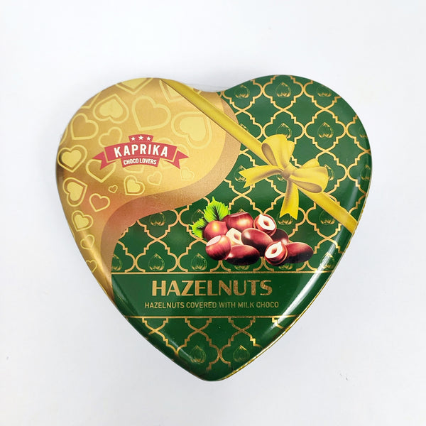 Kaprika Hazelnut  Covered With Milk Choco 75Gm Heart Tin Pk(Gift Celebration Pack)