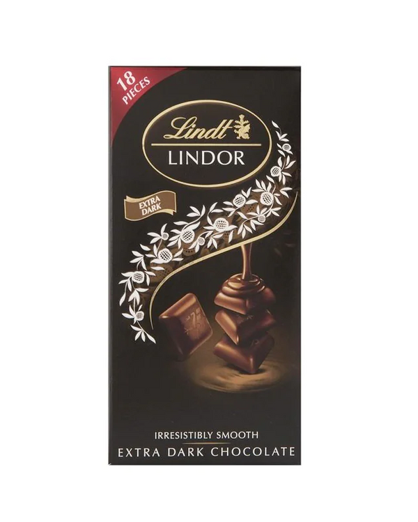 Lindt Lindor Extra dark Bar 100Gm(Imported Dark Chocolate)