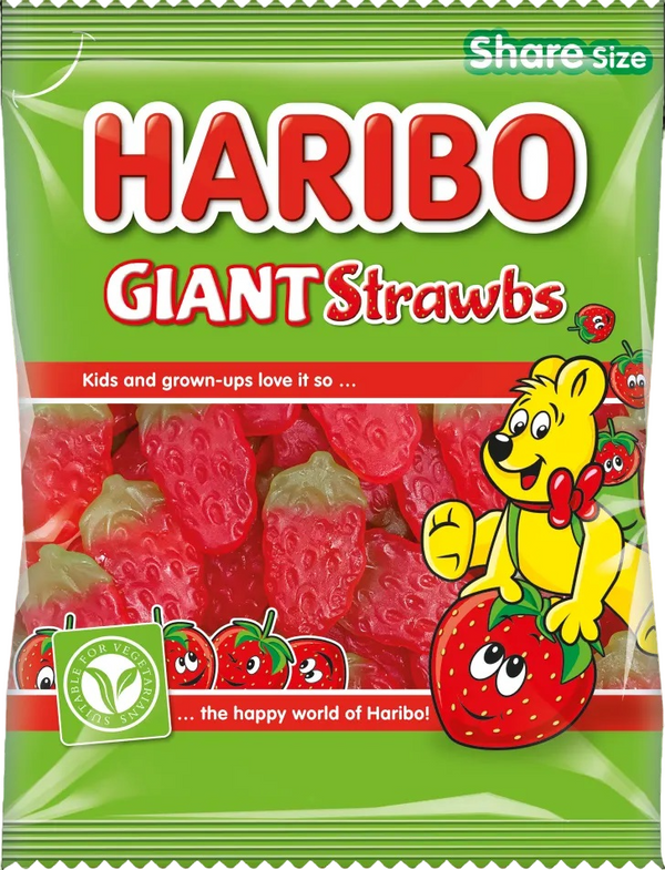 Haribo Giant Strawbs(Imported Jelly)