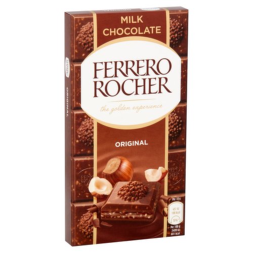Ferrero Rocher Hazelnut Chocolate 90g (Imported)