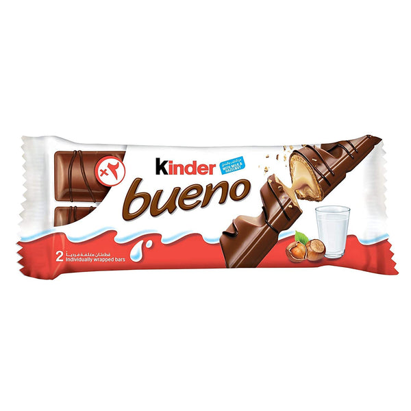 Buy Kinder Bueno 43g (Imported) online in india. Buy all types of imported chocolates, imported chocolate, imported candy, imported candies, foreign chocolate, foreign chocolates, foreign snacks, foreign biscuites, foreign cookies, international chocolates, international snacks, imported cooikes, imported biscuits, imported cold drinks, imported drinks, dry fruits, dates, honey, spread, imported chips, imported wafers, imported marshmallow, imported jelly near you on https://www.chocoliz.com/ 