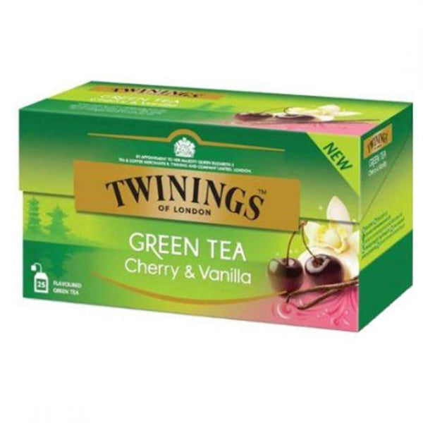 Buy twinings green tea cherry and vanilla online in india. Buy all types of imported chocolates, imported chocolate, imported candy, imported candies, foreign chocolate, foreign chocolates, foreign snacks, foreign biscuites, foreign cookies, international chocolates, international snacks, imported cooikes, imported biscuits, imported cold drinks, imported drinks, dry fruits, dates, honey, spread, imported chips, imported wafers, imported marshmallow, imported jelly near you on https://www.chocoliz.com/ 