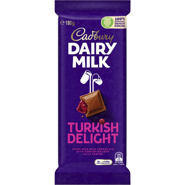 Cadbury Dairy Milk Turkish Delight Chocolate 180Gm (Imported Chocolate)