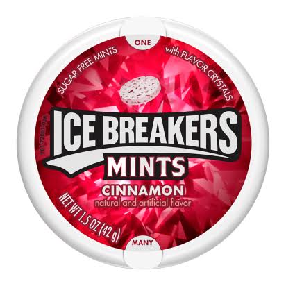 Ice Breakers Cinnamon Flavored Mints 42gms (Imported)